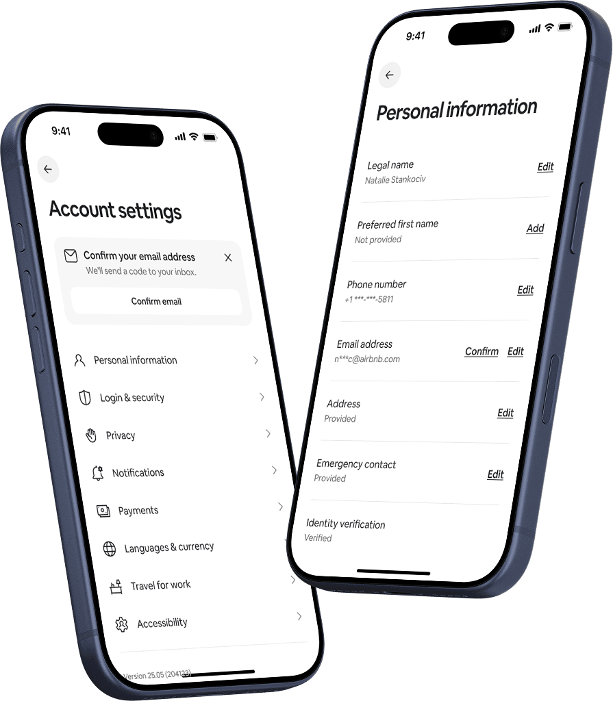 Airbnb — email confirmation flow