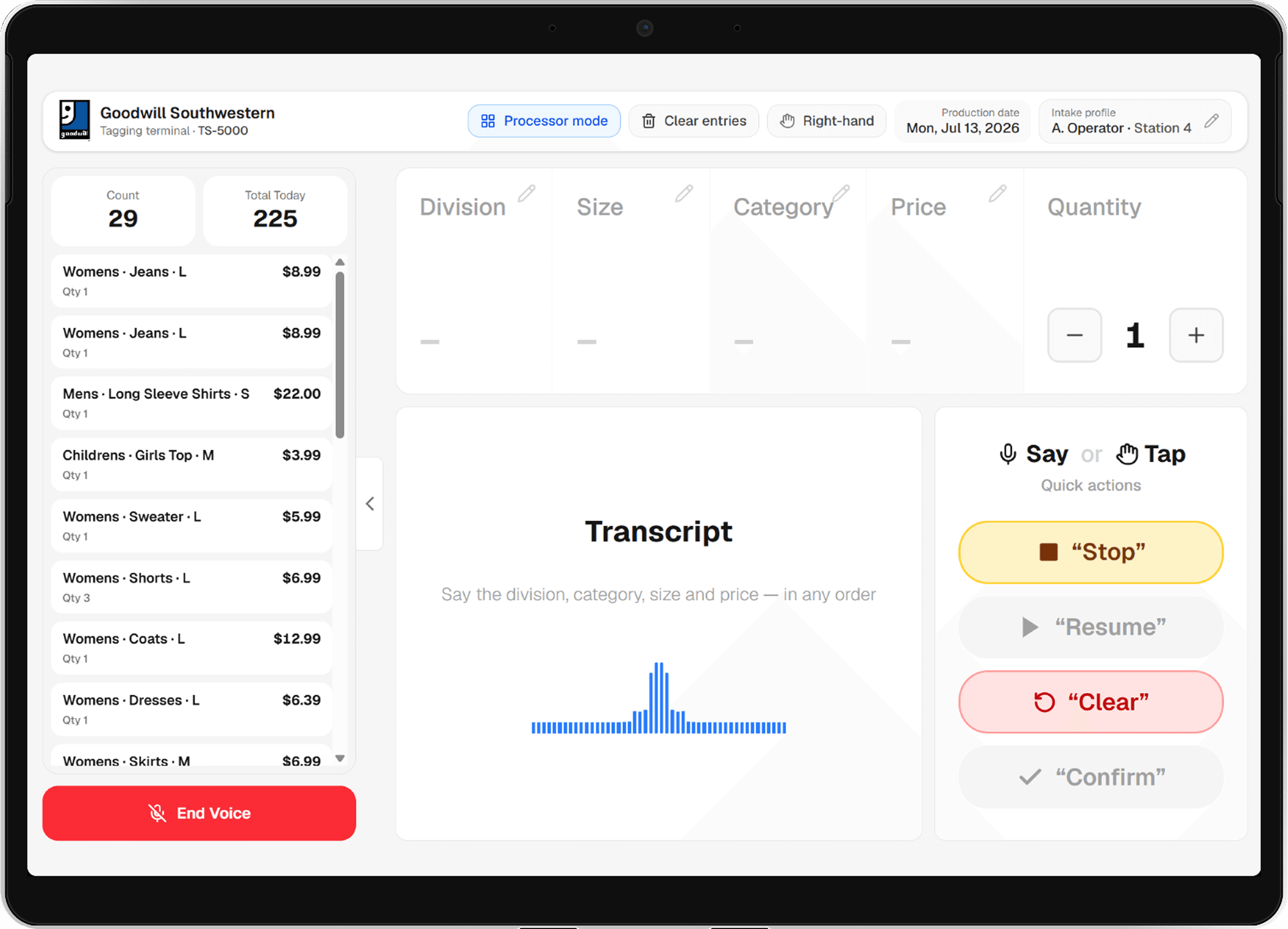 Fullscreen prototype — the voice-first replacement interface