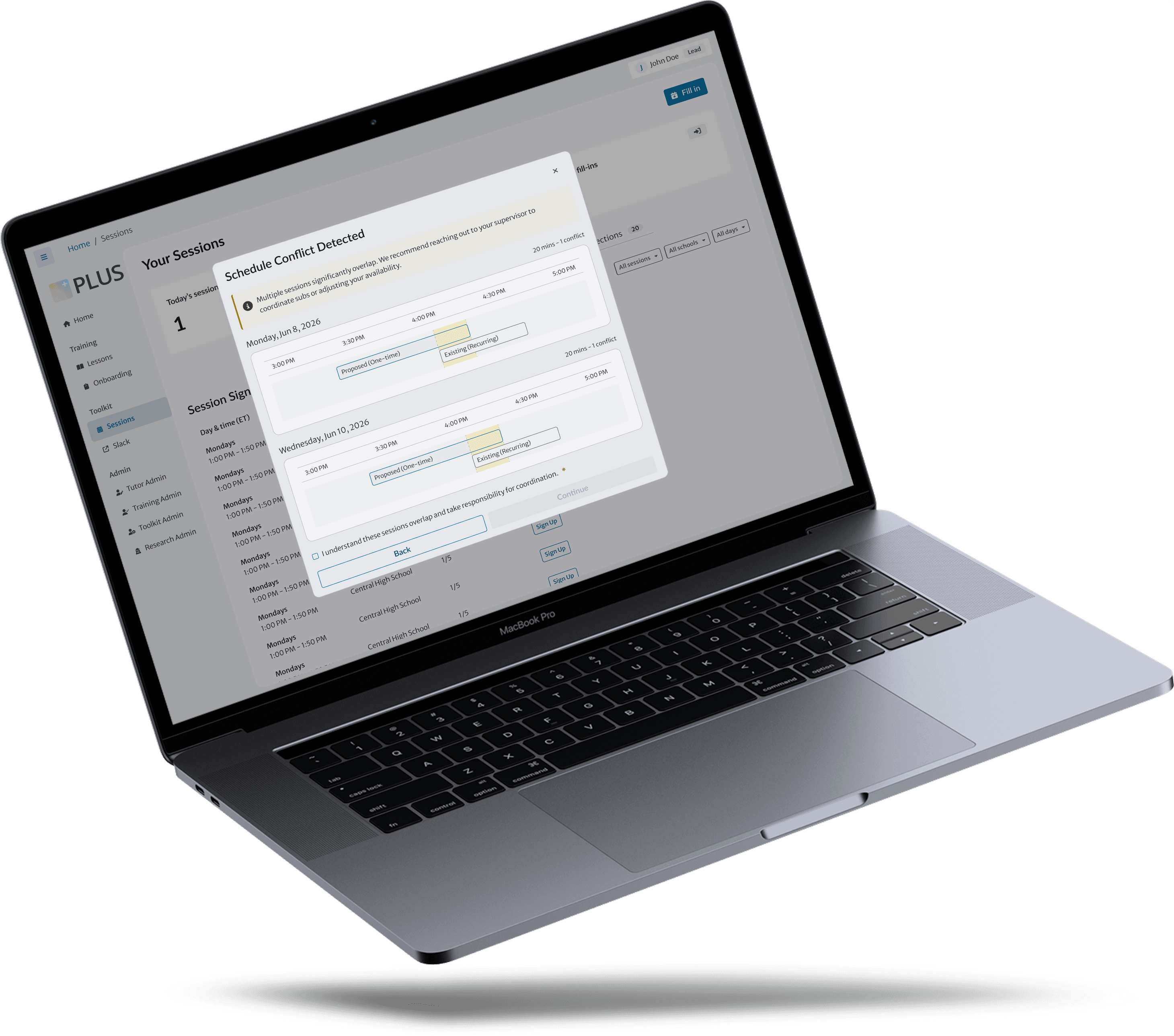 Plus Tutoring — informed scheduling